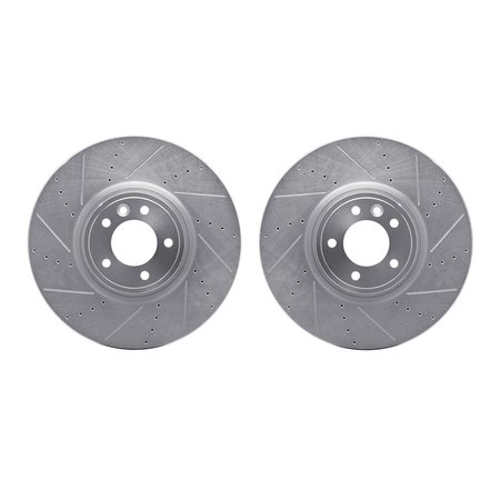 DYNAMIC FRICTION CO Rotors-Drilled and Slotted-SilverZinc Coated, 7002-11017 7002-11017